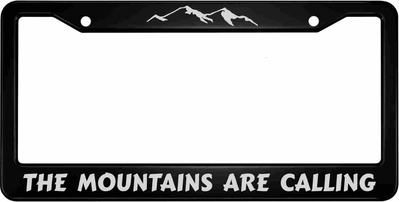 The Mountains Are Calling - Aluminum Car License Plate Frames